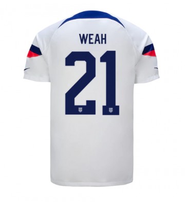Forenede Stater Timothy Weah #21 Hjemmebanetrøje VM 2022 Kort ærmer